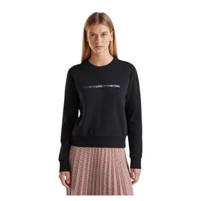 Abbildung von United Colors of Benetton WITH LOGO Patch Sweatshirt, Herren, Größe: Small, Black