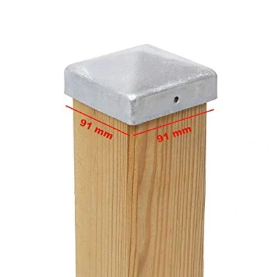 Abbildung von 10 x PFOSTENKAPPE PYRAMIDE 91 MM STAHL FEUERVERZINKT