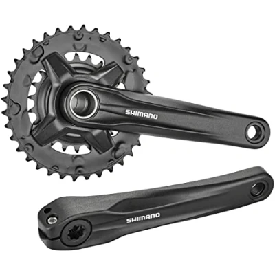 Abbildung von Shimano Unisex Erwachsene Altus Kettenradgarnitur, Schwarz, Einheitsgröße