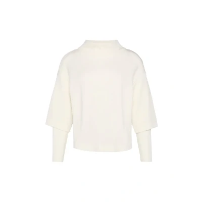 Abbildung von s.Oliver Black Label Loose AUS MIT ÜBERSCHNITTENEN Schultern Sweatshirt, Damen, Größe: 34, Ecru