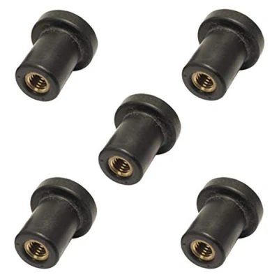 Abbildung von 5x GUMMIMUTTERN BLINDMUTTERN MIT ANSCHLAGBUND M3 M4 M5 M6 NEOPREN AUTO MOTORRAD (M3)