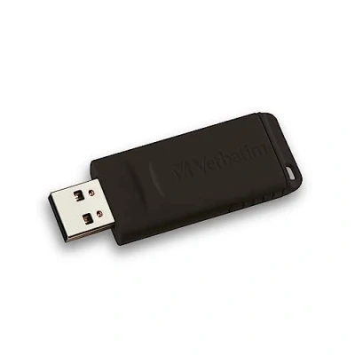 Abbildung von Verbatim Slider USB Stick Drive 16 GB, 2.0, Speicherstick, für Laptop Notebook Ultrabook TV Autoradio, 2.0 Stick, Datenstick mit Schiebemechanismus, Schwarz