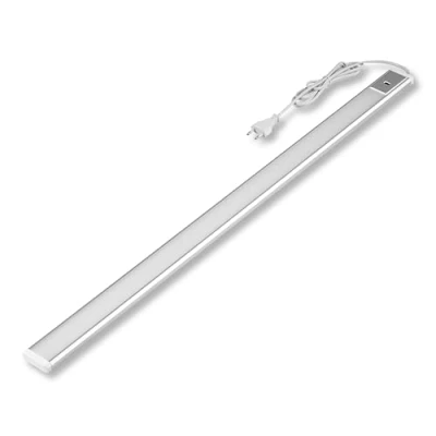 Abbildung von REV Unterbauleuchte Küche LED Aluminium Schrankbeleuchtung 90cm, 10W, 850 Lumen, 3000K, Küchenbeleuchtung flach mit Sensor, einfache Montage, silber