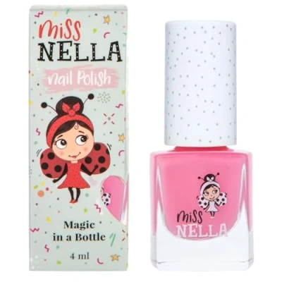 Abbildung von Miss Nella PINK A BOO abziehbarer Nagellack speziell für Kinder, rosa, Peel Off Formel, ungiftig, wasserbasiert und geruchsneutral