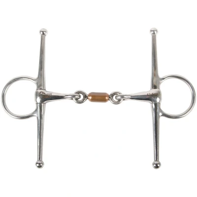 Abbildung von Harry&#039;s Horse Knebeltrense doppelt Gebr Kupferrolle 13.5