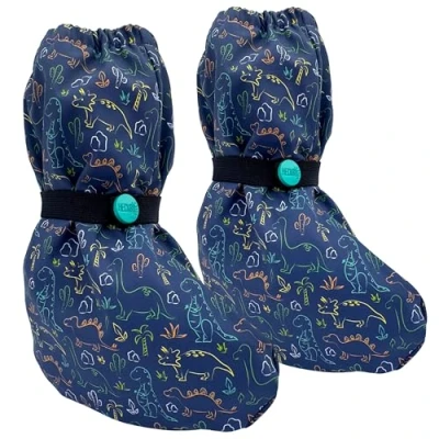 Abbildung von HECKBO Baby Regenfüßlinge Dinosaurier ohne Vlies Regen Schuhüberzieher 18 24 Monate Überziehschuhe Krabbelschuhe