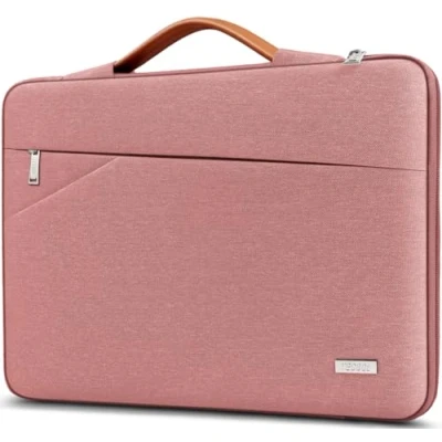 Abbildung von TECOOL 14 Zoll Laptop Tasche Hülle Laptoptasche für Lenovo HP Dell Acer Asus Notebook Chromebook, 15 MacBook Air M2 Wasserdicht Notebooktasche Stoßfestes Schutzhülle, Rosa