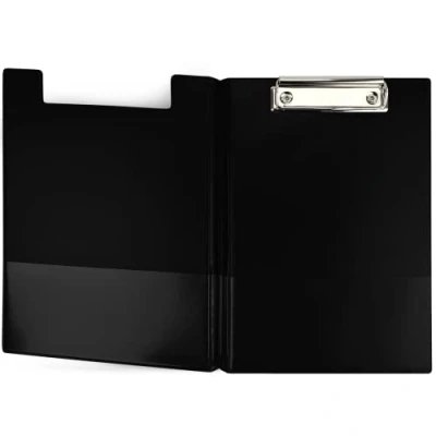 Abbildung von Netuno 1 Stück Klemmbrett Mappe A5 mit Clip Schwarz DIN Deckel Schreibbrett Metallklemme Hartplatte Kunststoff Schreibmappe Schreibblock Clipboard Dokumentenhalter