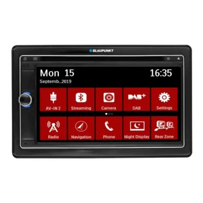 Abbildung von Blaupunkt Las Vegas 690 DAB mit PKW Navigation, 2 DIN Car Multimedia, 6,75 Zoll Touchscreen, DAB+, Bluetooth, CD/DVD, 2xUSB, Freisprecheinrichtung, SD, Rückfahrkamera, 180 Watt