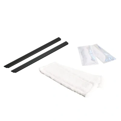 Abbildung von AEG ABPK01 Zubehör Set für WX7 Fensterreiniger (2 Mikrofaser Wischbezüge, 2 Abziehlippen, 2x 20ml Reinigungskonzentrat Anwendungen, eine perfekte und streifenfreie Reinigungsleistung)