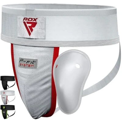 Abbildung von RDX Tiefschutz Herren Boxen Kampfsport, Suspensorium Manner Jockstrap Unterhosen Hodenschutz Kickboxen MMA Muay Thai, Groin Guard Cup Men Protection, Tiefenschutz Karate Zubehör