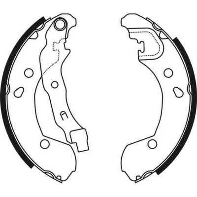 Abbildung von KRAFT 6024039 Bremsbacken Hinterachse 203,0 36,0 mit Hebel NISSAN: MICRA 3, RENAULT: CLIO Modus / Grand