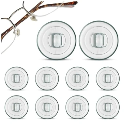 Abbildung von SPORTS WORLD VISION Premium Grade Rund geformt Eindrücken Silikon Nasenpads 9 mm / 0.35&quot; 5 Paare für Brillengestelle &amp; Brillen, Sonnenbrillen, Lesebrillen