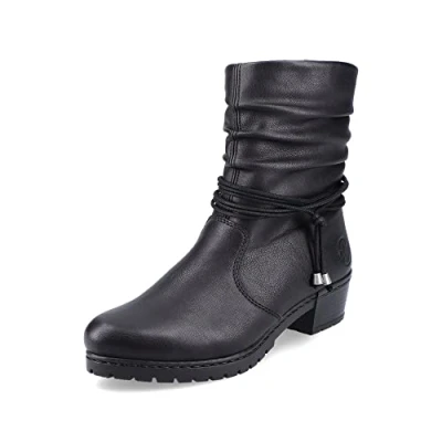 Abbildung von Rieker Damen Klassische Stiefeletten Y17R2, Frauen Stiefeletten,halbstiefel,Kurzstiefel,uebergangsschuhe,uebergangsstiefel,schwarz (00),40 EU / 6.5 UK