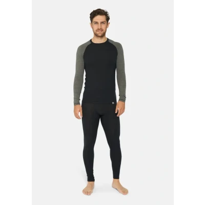 Abbildung von Danish Endurance Merino LONG Sleeved Unterhemd/shirt, Herren, Größe: Large, Black grey