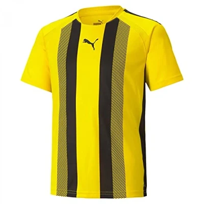 Abbildung von puma Unisex Kinder Teamliga Striped Jersey Jr Shirt, Cyber Yellow Black, 176 EU
