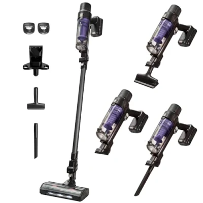 Abbildung von Rowenta RH6A33WO X Pert 7.60, Akku Stabstaubsauger, Lila/Grau, 140 W, 0.44 liters, 81 Dezibel