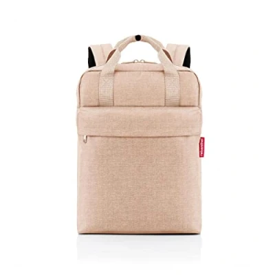 Abbildung von reisenthel allday backpack M vielseitiger Rucksack für Alltag, Reisen, Einkaufen oder Arbeit wasserabweisend, Handgepäck zugelassen, Couleur:twist coffee