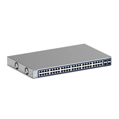 Abbildung von NETGEAR 48 Port Gigabit Ethernet Smart Switch (GS748T): Managed, optional mit 1 Jahr Insight Cloud Management, 2 1G SFP und Combo, Desktop oder Rack Befestigung