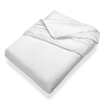 Abbildung von SETEX Kalmuck Matratzenschutz, Spannbetttuch, 90 x 190 cm, 100 % Baumwolle, Classic, Weiß, 2408090190541002