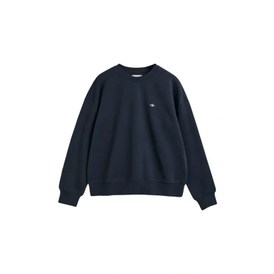 Abbildung von GANT Shield C NECK Sweatshirt, Damen, Größe: Small, Evening blue