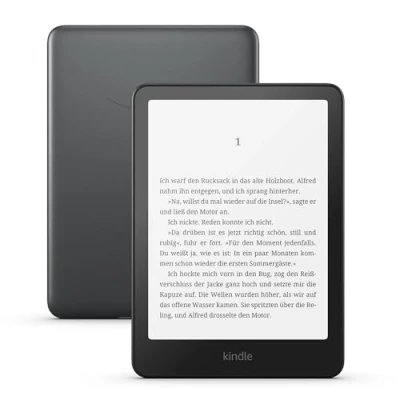 Abbildung von Der neue Amazon Kindle Paperwhite Signature Edition (32 GB) Unser schnellster Kindle, mit Frontlicht automatischer Anpassung, kabellosem Aufladen und wochenlanger Akkulaufzeit schwarz metallic