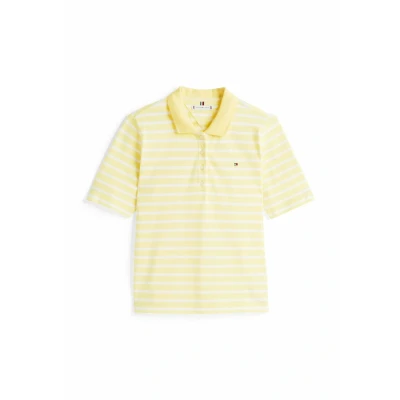 Abbildung von Tommy Hilfiger REG SS Poloshirt Citronella ecru stp, Damen, Größe: Large, stp