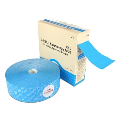 Abbildung von Nasara Original Kinesiologie Physio XXL Tape für Sport und Medizin, Rollengröße 5cm x 32m, türkis