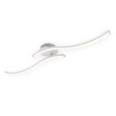 Abbildung von Briloner Leuchten LED Deckenleuchte, Deckenlampe 2 flammig, 1.400 Lumen, 3.000 Kelvin (warmweiß), 18 Watt, Aluminiumfarbig, 782x120x110mm (LxBxH), Aluminium Farbig