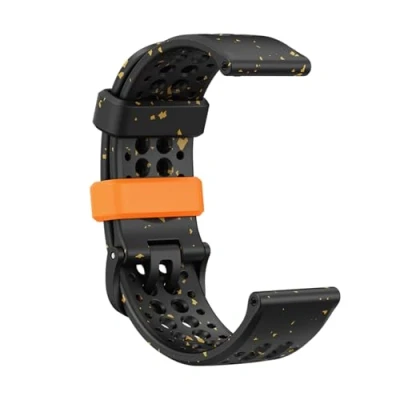 Abbildung von Amazfit Official Smartwatch Ersatzband, 22mm Upcycled Silikon Armband, Kompatibel T Rex 3, Balance, Bip 5, 5 Unity, Cheetah Pro, GTR 4, 3 Black