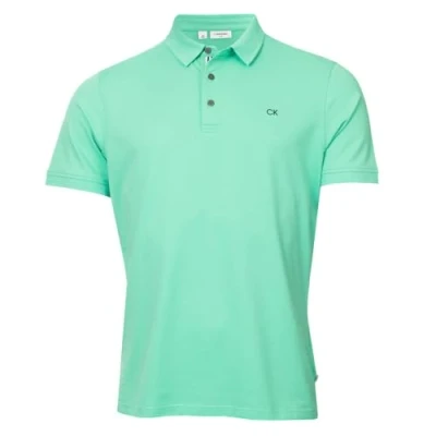Abbildung von Calvin Klein Herren Campus 3 Knopf Kragen Polo Hemd Mint Sport XXL