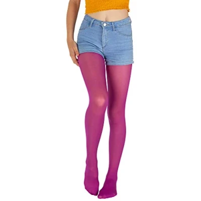 Abbildung von Giulia Violett Feinstrumpfhose Mädchen Kinder Microfaser Semitransparent Farbig Ketty 40 Den Wild Aster 152 158