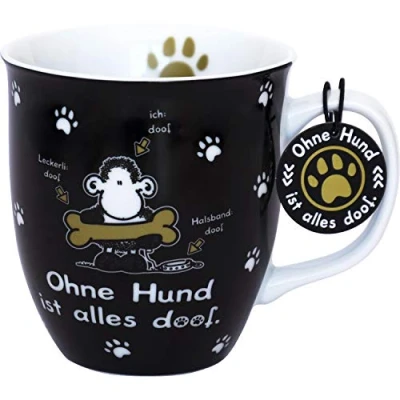Abbildung von Sheepworld Tasse mit Motiv &quot;Ohne Hund&quot; Porzellan, 40 cl, Sprüche Geschenk, Geburstag, Hundefreund 45704