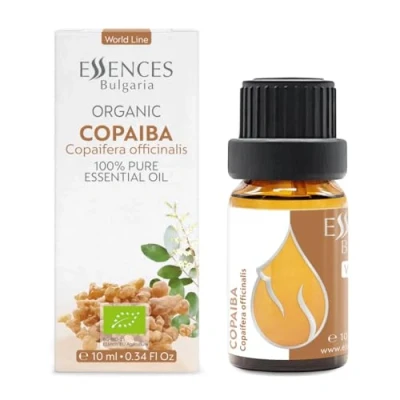 Abbildung von Essences Bulgaria Bio Copaiba Ätherisches Öl 10ml Copaifera officinalis 100% Naturrein Unverdünnt Therapeutischer Grad Aromatherapie Kosmetik Tierversuchsfrei Gentechnikfrei Vegan