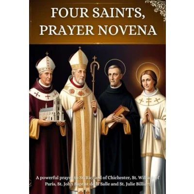 Abbildung von Four Saints, prayer Novena: A powerful to St. Richard of Chichester, William Paris, John Baptist de la Salle and Julie Billiart