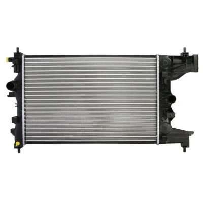 Abbildung von NRF 53155A Kühler, Motorkühlung Aluminium 580 382 23 mit Bohrung für Sensor Kühlrippen mechanisch gefügt OPEL: Zafira B, C Tourer
