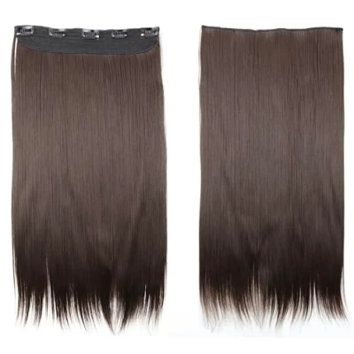 Abbildung von CAISHA 60cm Clip In Extensions Lara Haarverlängerung Haarteil Glatt Brünett C70