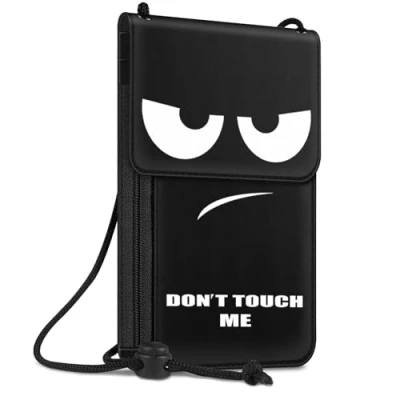 Abbildung von Fintie Brustbeutel, Reisepass Tasche RFID Blockierung Reisegeldbeutel Umhängebeutel Handytasche aus Premium Kunstleder für Herren Damen Kinder Jungen Mädchen, Don&#039;t Touch
