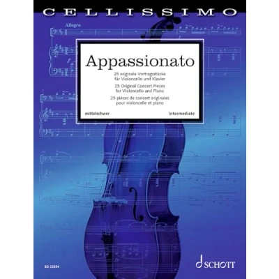 Abbildung von Appassionato: 25 originale Vortragsstücke. Violoncello und Klavier. (Cellissimo)