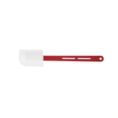 Abbildung von HENDI Teigschaber 27 x 5,5 cm Silikon Spatel 9 60 bis 260 C Nylon Griff weiß rot, Teigspatel