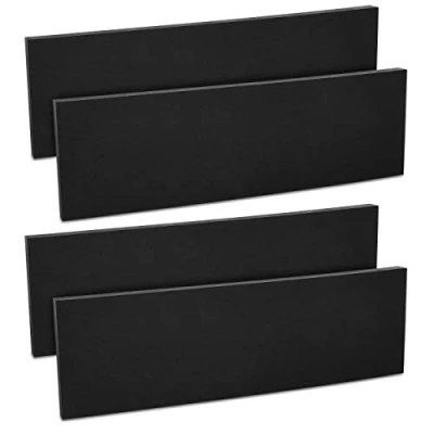 Abbildung von kwmobile 4X Auto Türkantenschutz Wandschutz 40x12x1,5cm Autotür Schutz Garage Set selbstklebend Garagenwand Türkantenschoner in Schwarz