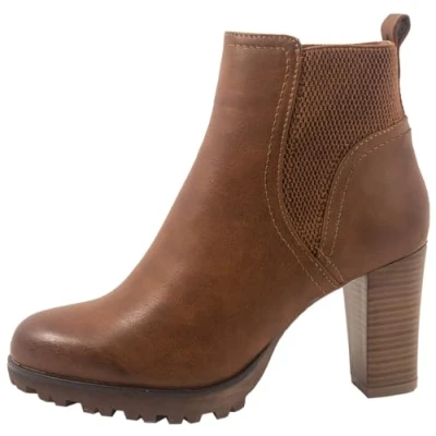 Abbildung von Elara Damen Stiefeletten Ankle Boots Chunkyrayan BZ66019 KB Camel 35
