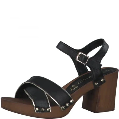 Abbildung von Marco Tozzi Damen 2 28359 28 Sandale mit Absatz, Black Nappa C, 38 EU (US 7)