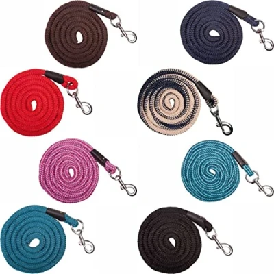 Abbildung von HKM Strick Aachen mit Karabinerhaken Pink/flieder 180 cm