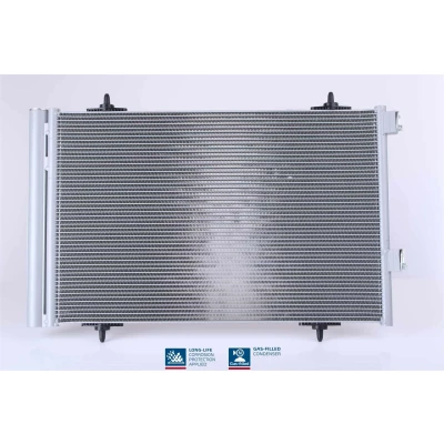 Abbildung von NISSENS 940189 Klimakondensator mit Trockner Aluminium 574 R 134a CITROËN: C5 III Estate, PEUGEOT: 508 I SW Box Body / Saloon