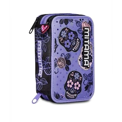 Abbildung von Mitama ASTUCCIO 3 Zip, Kleine Mädchen und Reissverschluss ETUI, Schwarz, Taglia Unica
