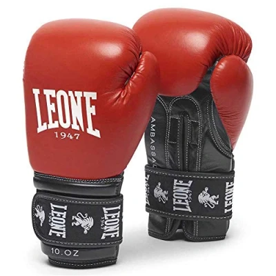 Abbildung von LEONE 1947 Ambassador Boxhandschuhe, Unisex, für Erwachsene, Rot, 10 ozM