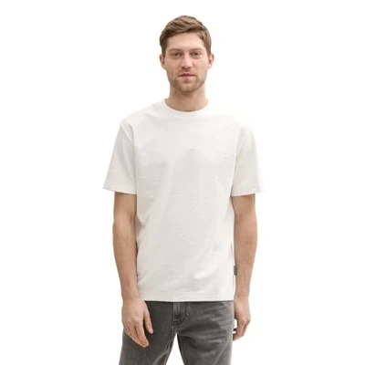 Abbildung von TOM Tailor Tshirt basic, Herren, Größe: Large, Off white