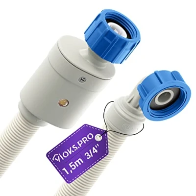 Abbildung von Vioks.pro Waschmaschinenschlauch Aquastop Wasserschlauch 3/4 Zoll Schlauch 1,5 m 25 C Zulaufschlauch Spülmaschine/Aquastop Waschmaschine Waschmaschinen Zubehör Spülmaschine