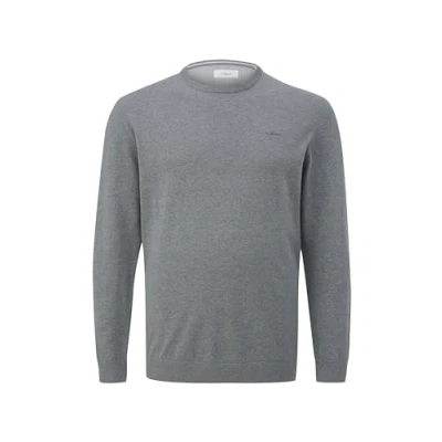 Abbildung von s.Oliver MIT LOGO Stickerei Strickpullover, Herren, Größe: 5XL, Grau